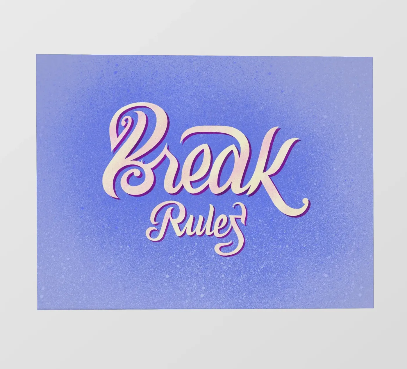 Break rules backlit folie van Glettering