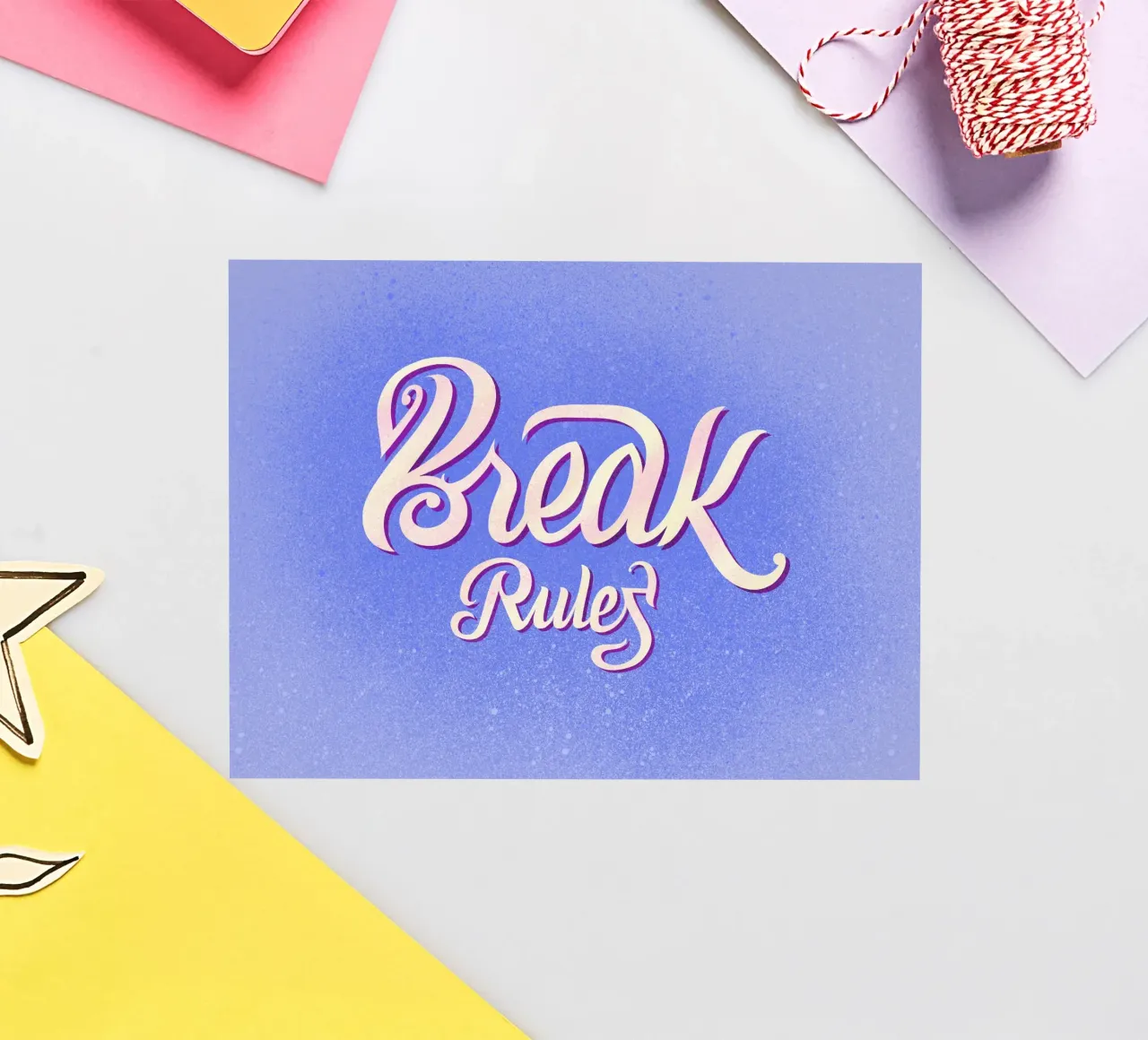 Break rules sticker van Glettering