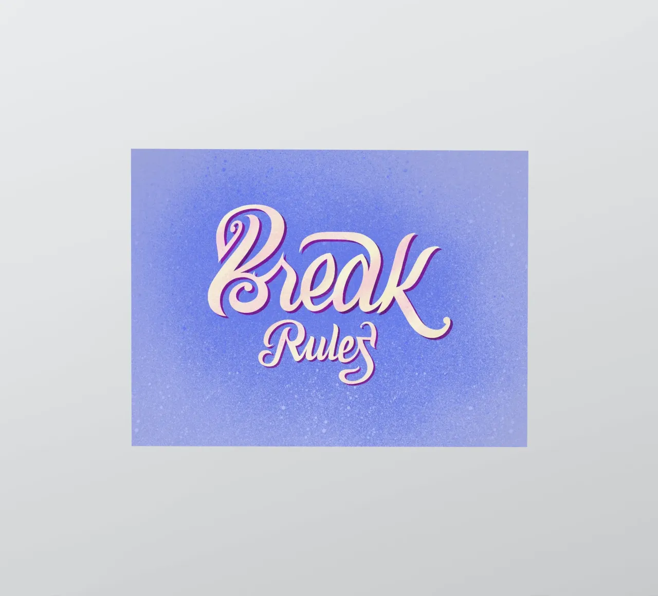 Break rules sticker van Glettering