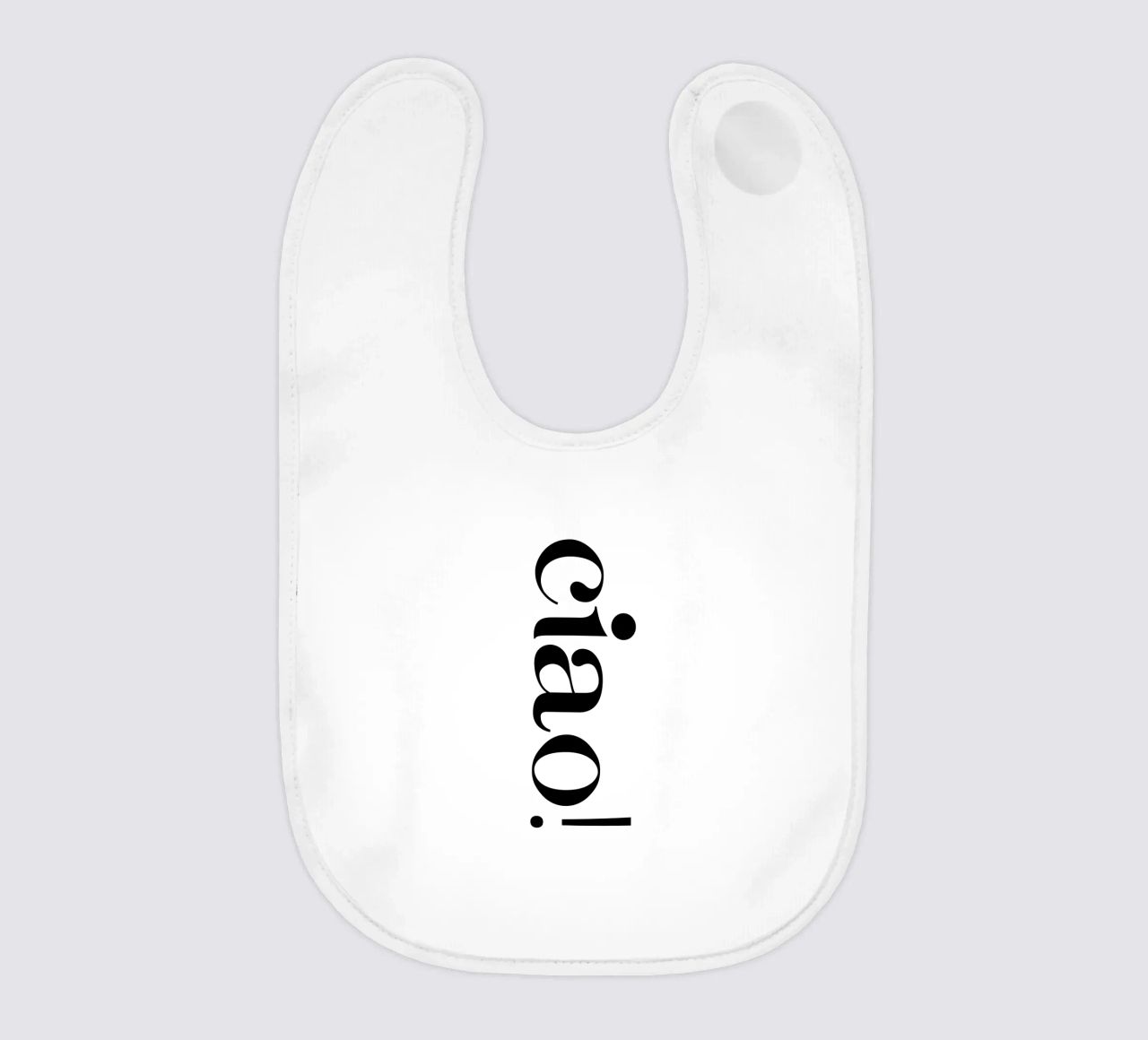 Ciao Semplice tipografia minimalista ed elegante bavaglino da YV TYPOGRAPHY