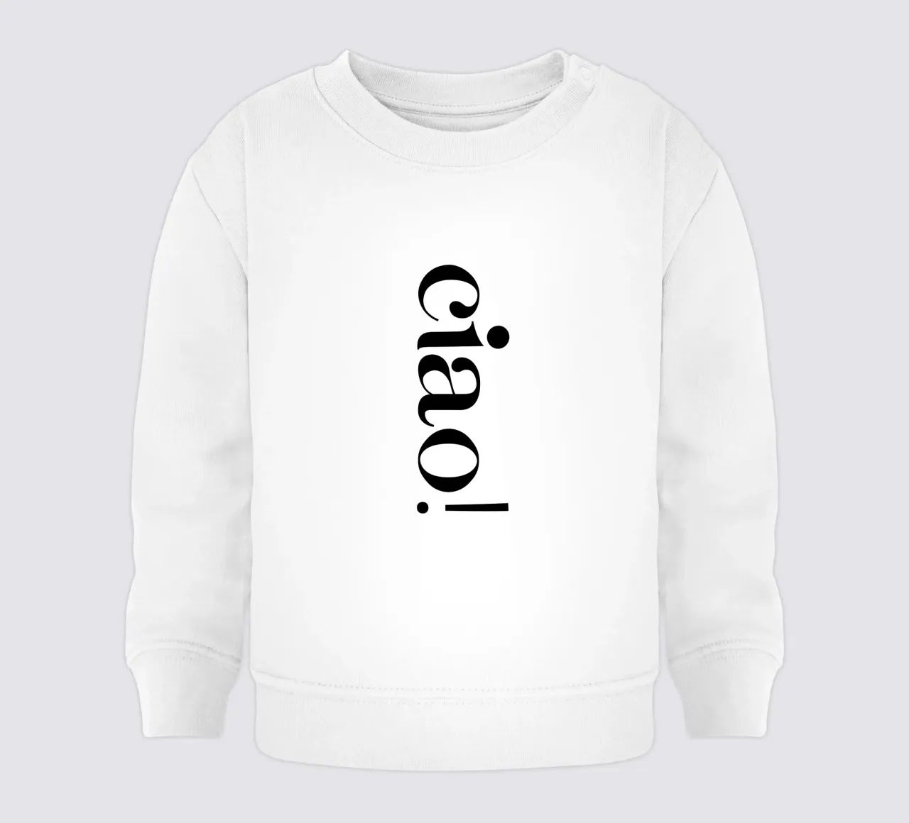 Ciao Semplice tipografia minimalista ed elegante felpa neonato da YV TYPOGRAPHY