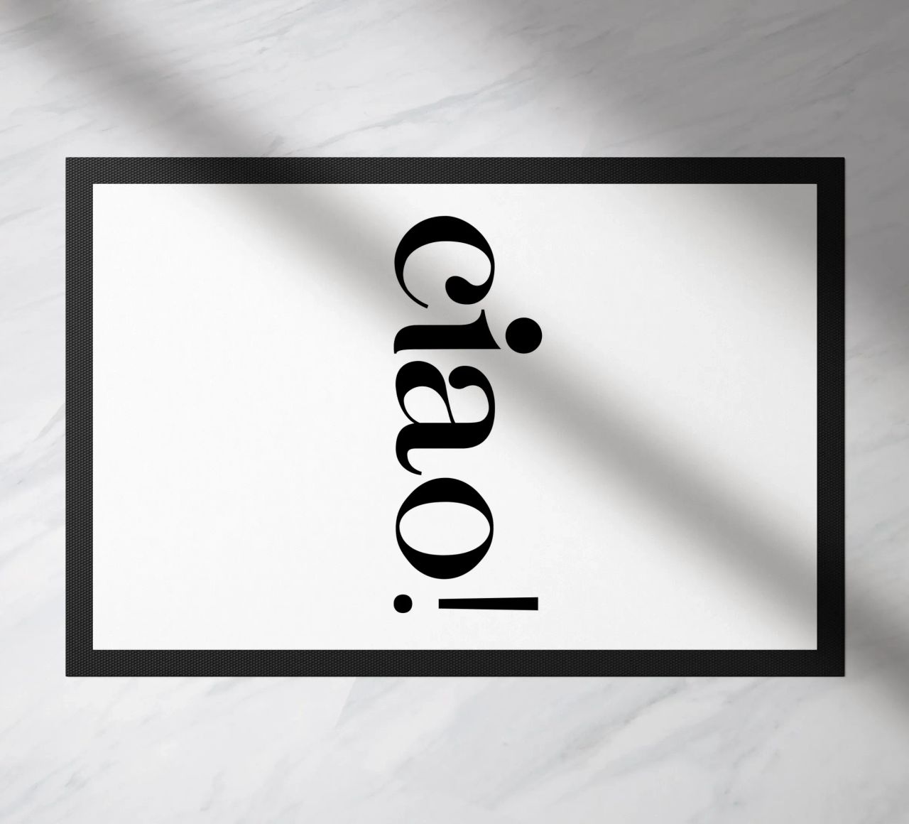 Ciao Simple Minimalist Elegant Typography doormat by YV TYPOGRAPHY