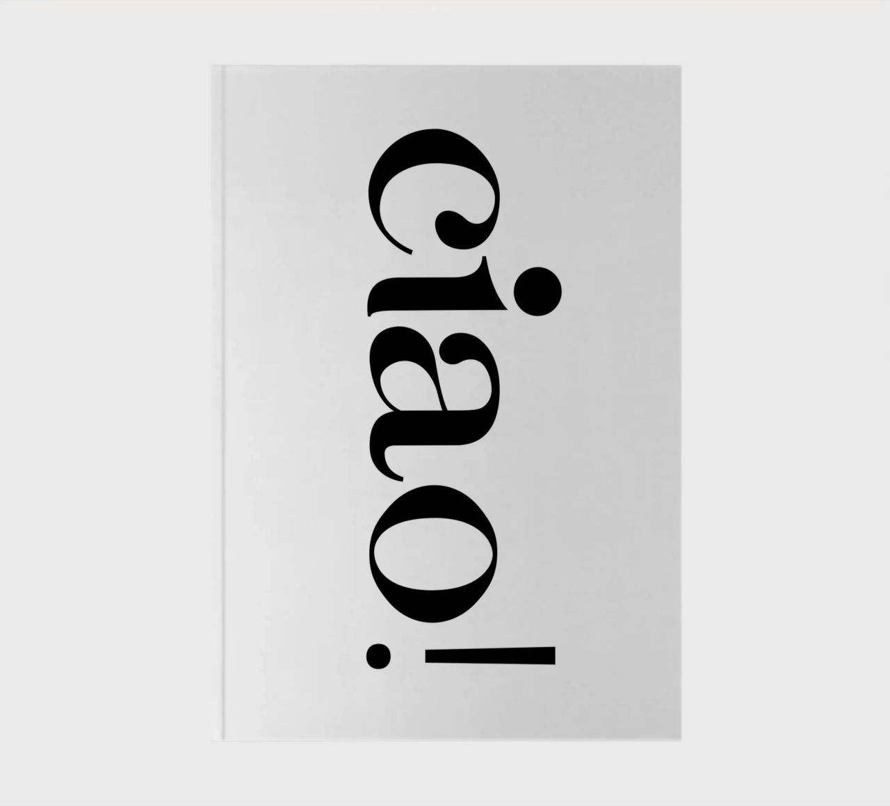 Ciao Simple Minimalist Elegant Typography notebook by YV TYPOGRAPHY