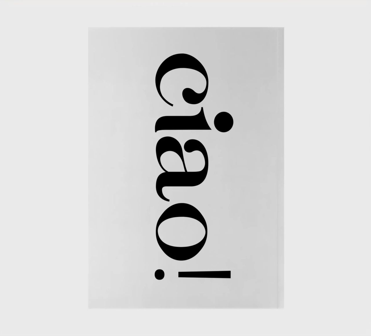 Ciao Simple Minimalist Elegant Typography notebook by YV TYPOGRAPHY