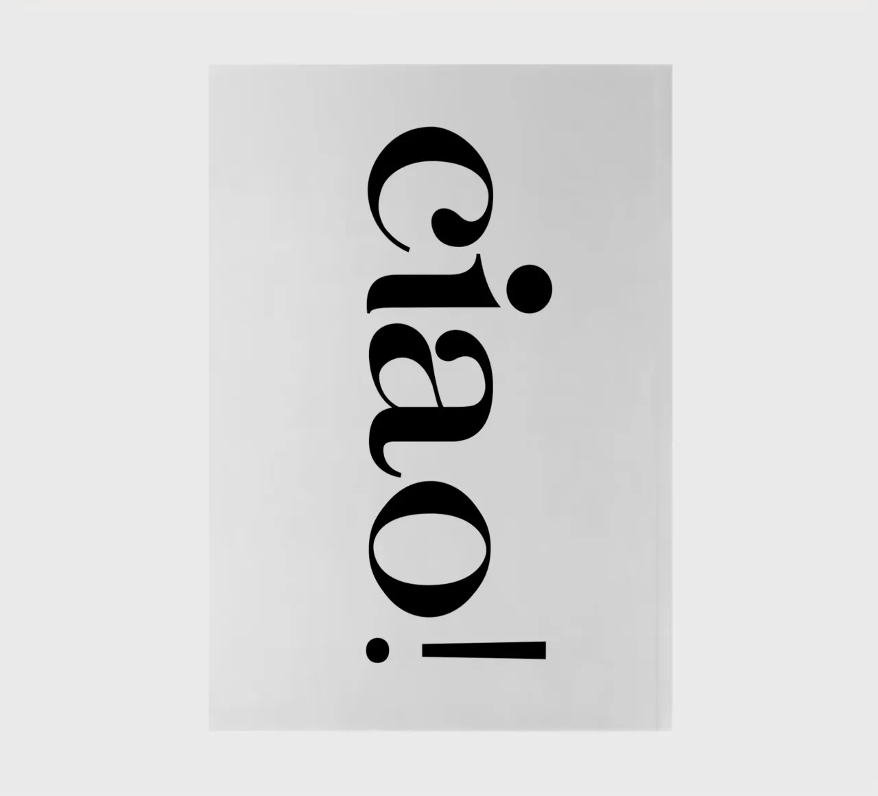 Ciao Simple Minimalist Elegant Typography carnet de notes de YV TYPOGRAPHY