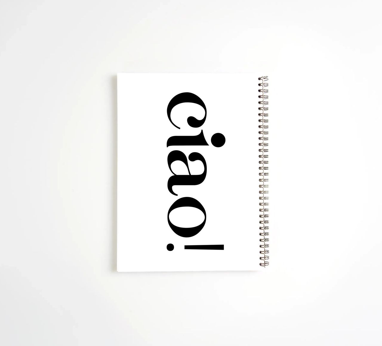 Ciao Simple Minimalist Elegant Typography spiral notebook by YV TYPOGRAPHY