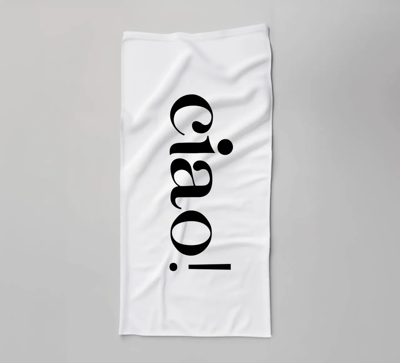 Ciao Simple Minimalist Elegant Typography serviette de bain de YV TYPOGRAPHY
