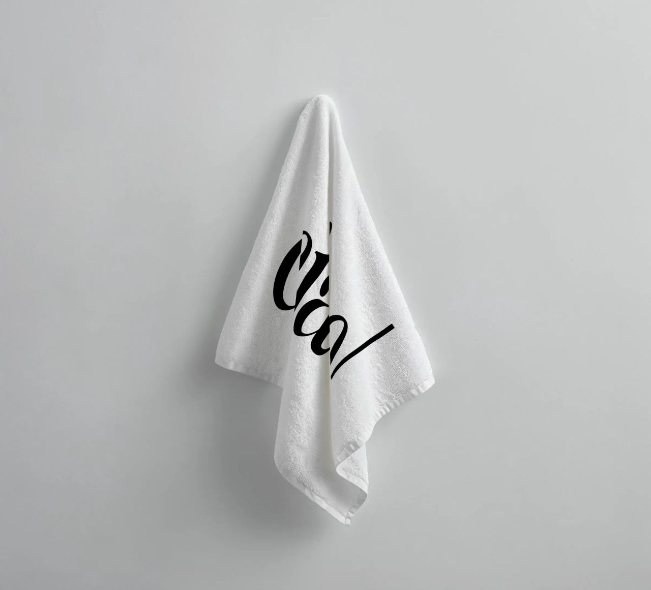 Ciao Simple Minimalist Elegant Typography towel by YV TYPOGRAPHY