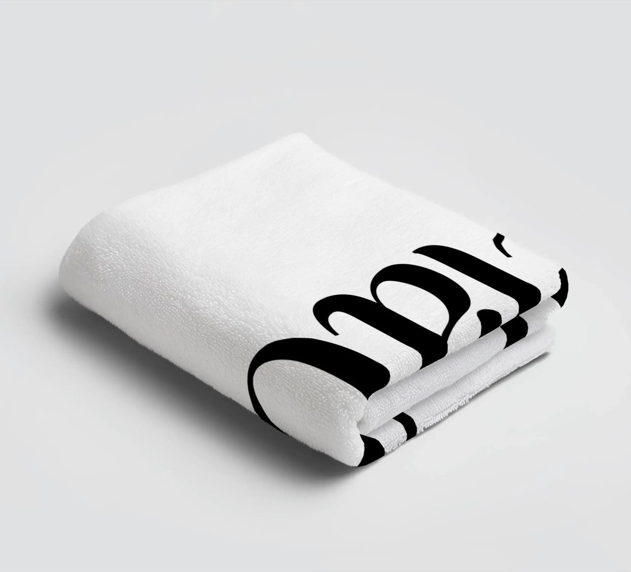 Ciao Simple Minimalist Elegant Typography towel by YV TYPOGRAPHY