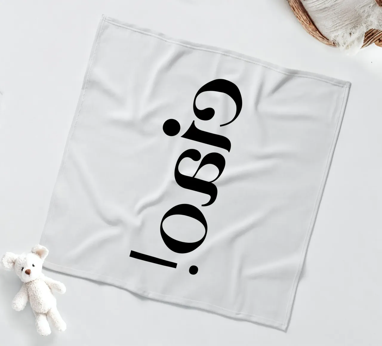 Ciao Simple Minimalist Elegant Typography fleece blanket by YV TYPOGRAPHY