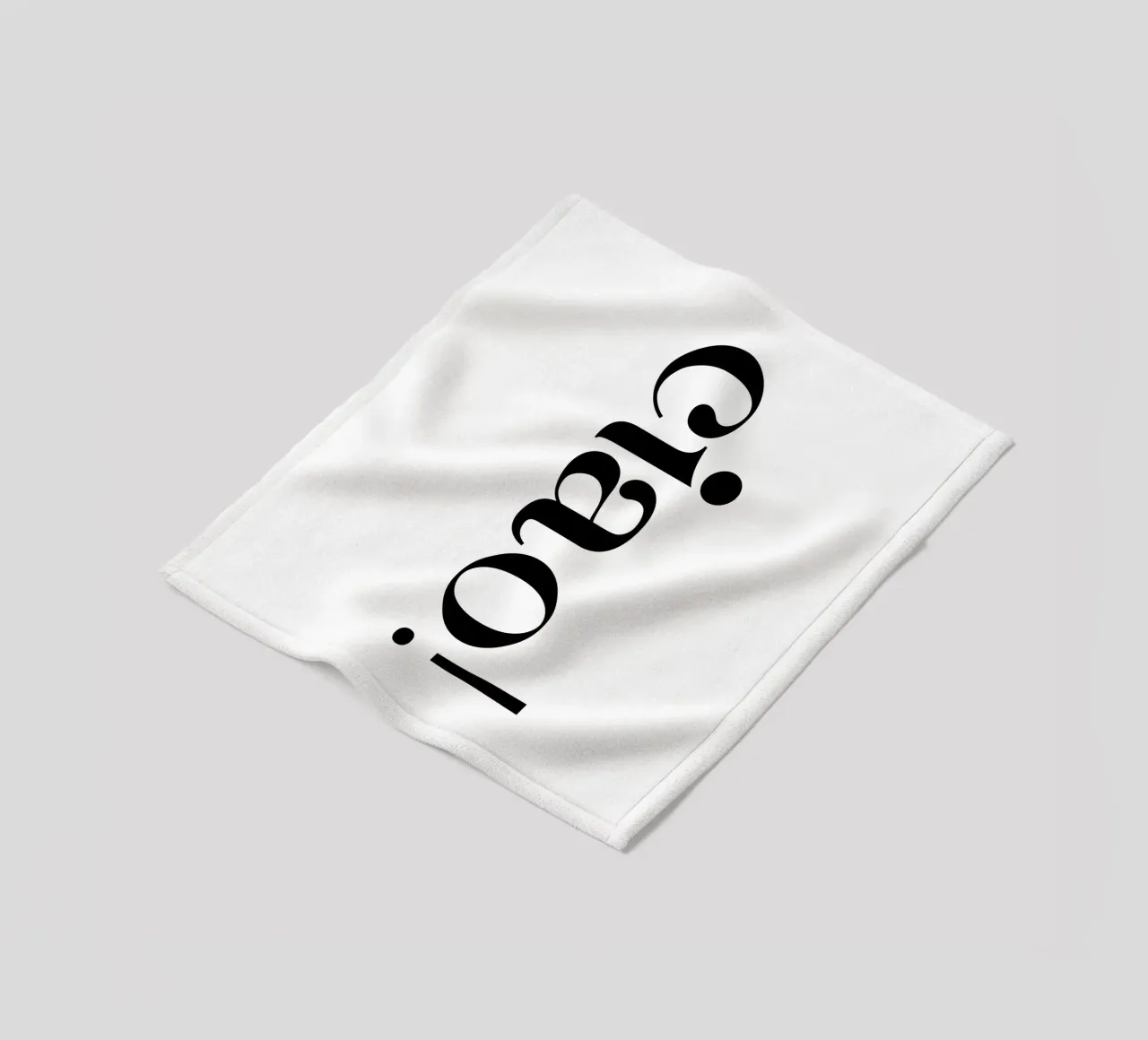 Ciao Simple Minimalist Elegant Typography fleece blanket by YV TYPOGRAPHY