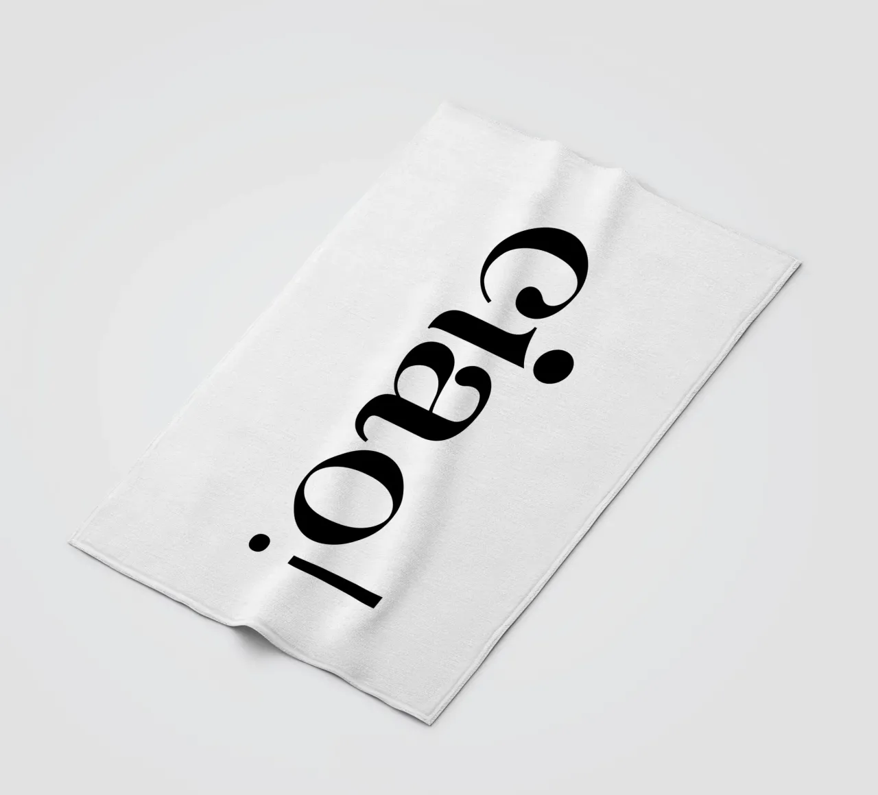 Ciao Simple Minimalist Elegant Typography fleece blanket by YV TYPOGRAPHY