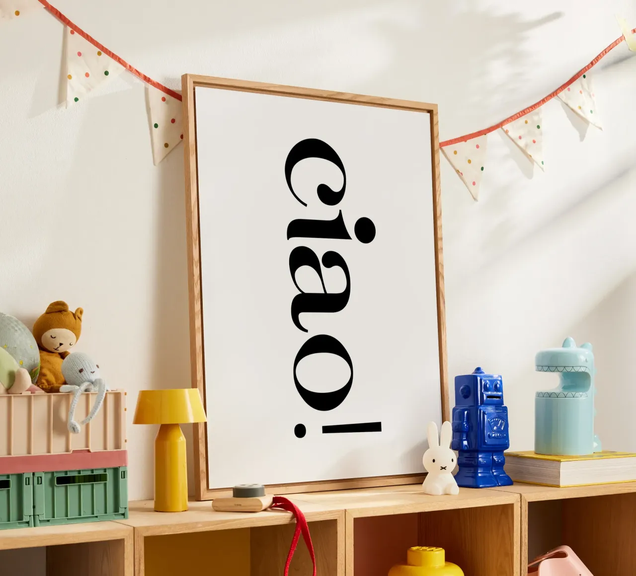Ciao Semplice tipografia minimalista ed elegante plexiglass da YV TYPOGRAPHY