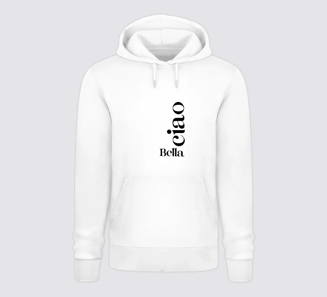 Bella Ciao Tipografia semplice moderna e minimalista felpa con cappuccio da YV TYPOGRAPHY