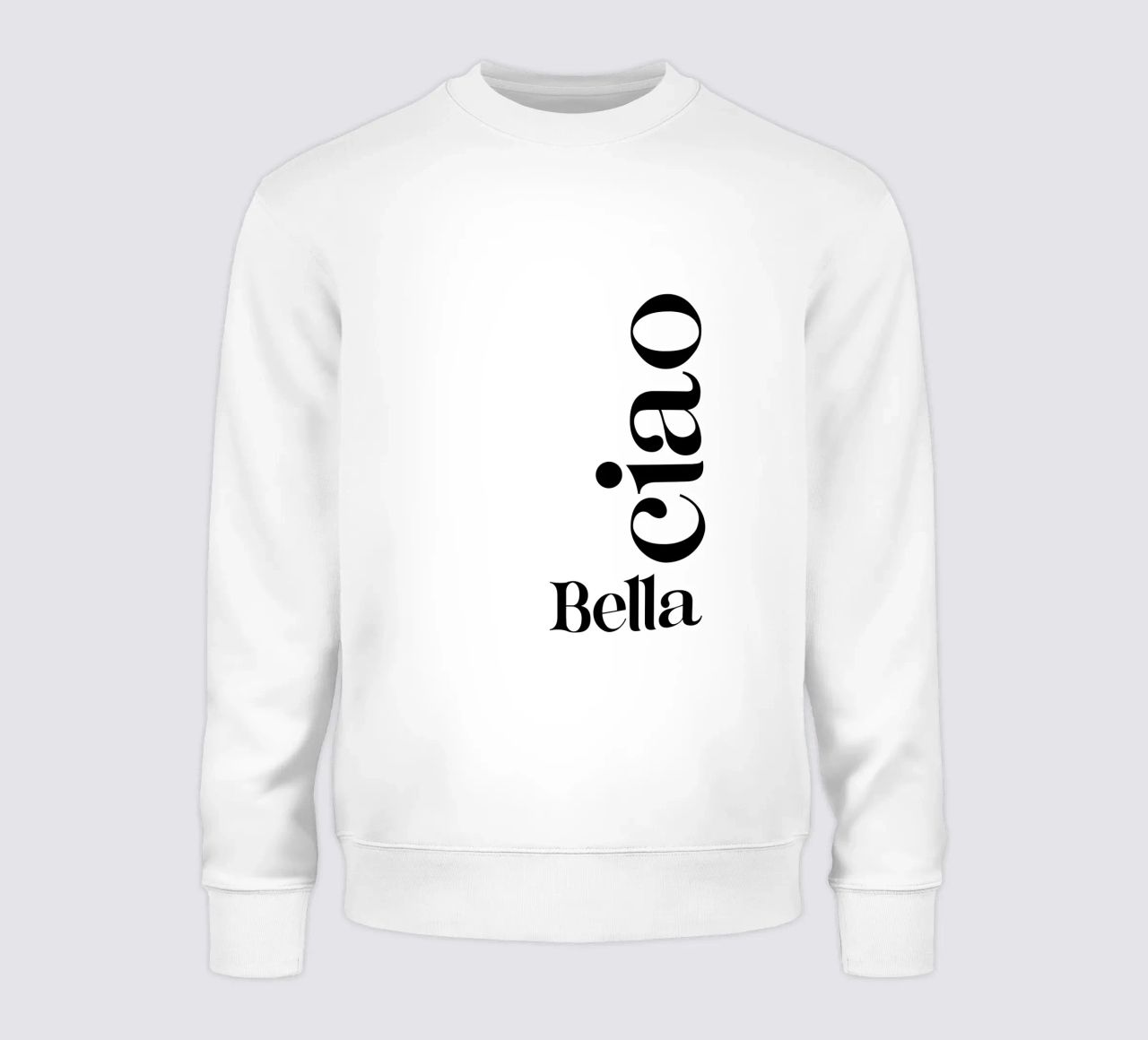 Bella Ciao Tipografia semplice moderna e minimalista felpa da YV TYPOGRAPHY