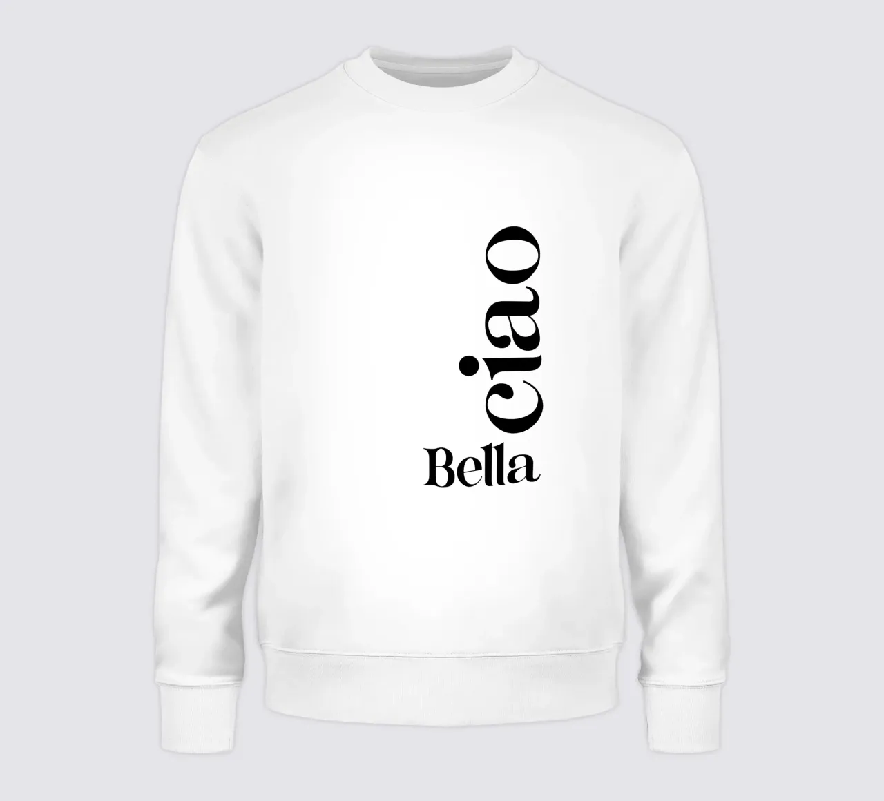 Bella Ciao Tipografia semplice moderna e minimalista felpa da YV TYPOGRAPHY