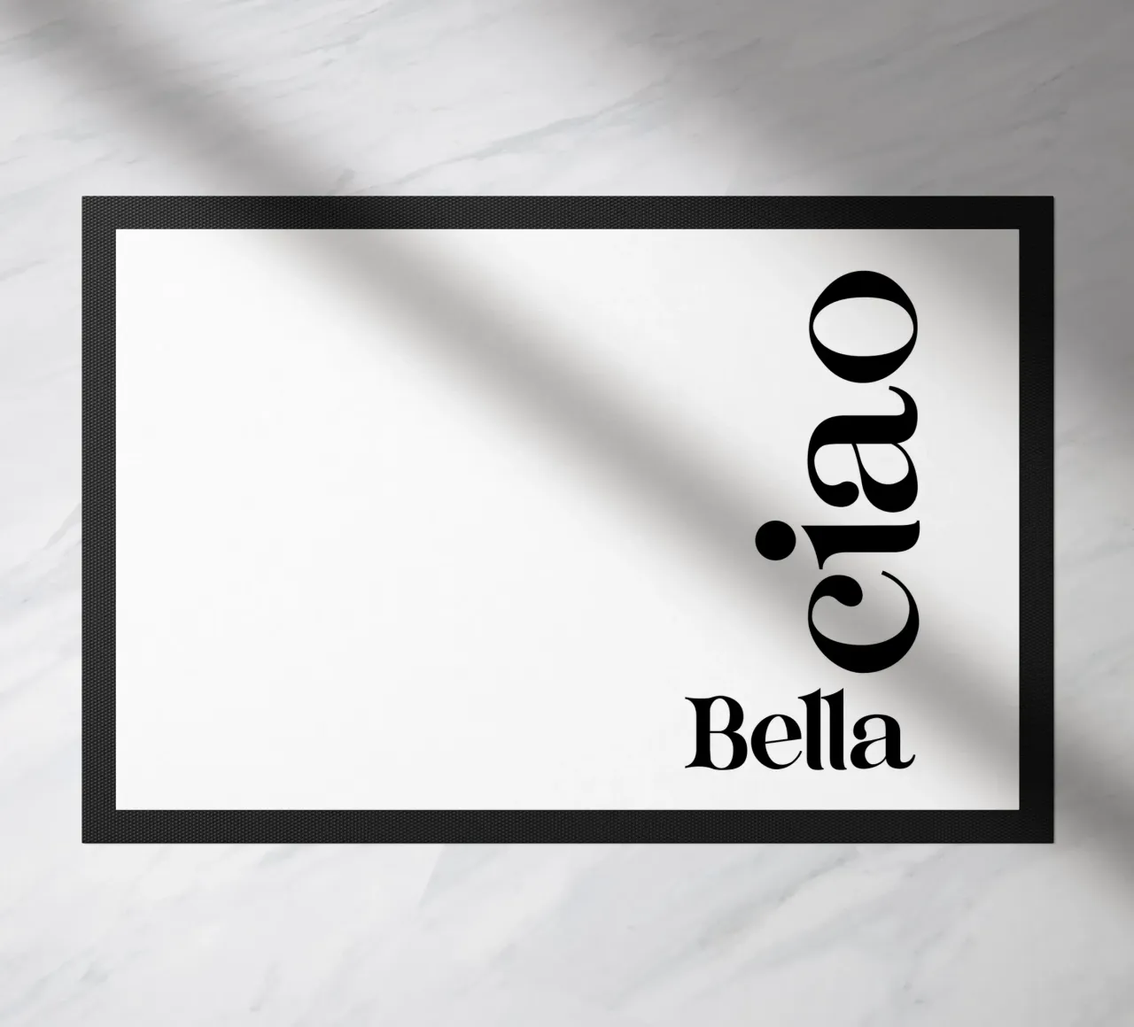 Bella Ciao Simple Modern Minimalist Typography doormat by YV TYPOGRAPHY