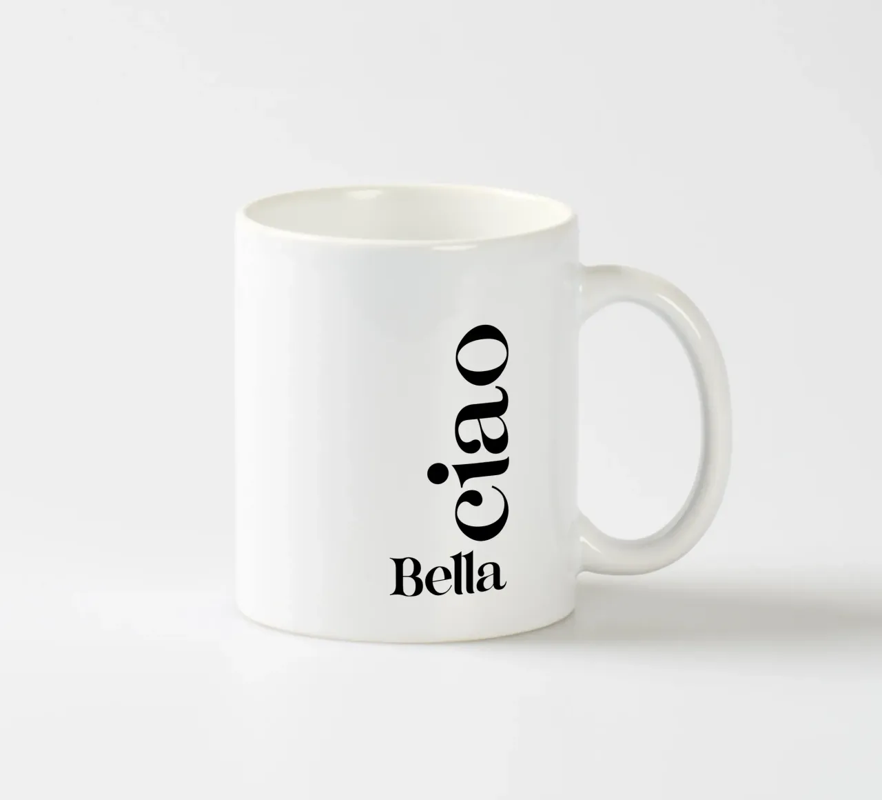 Bella Ciao Tipografia semplice moderna e minimalista tazza in ceramica da YV TYPOGRAPHY