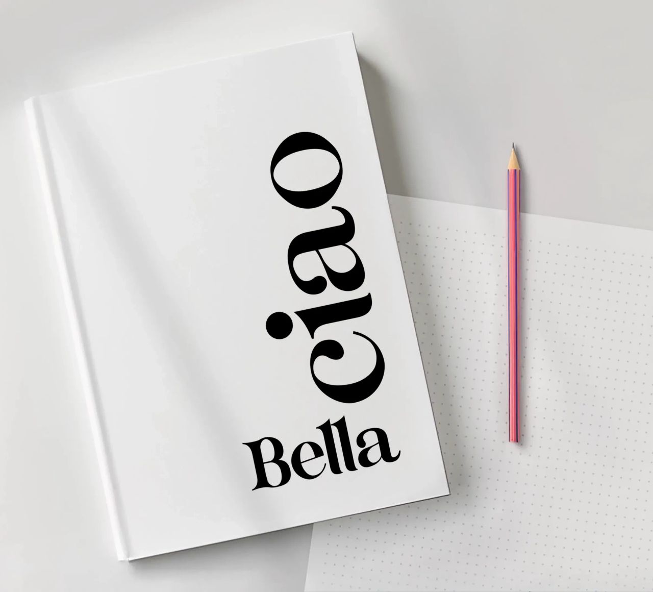 Bella Ciao Simple Modern Minimalist Typography notebook by YV TYPOGRAPHY