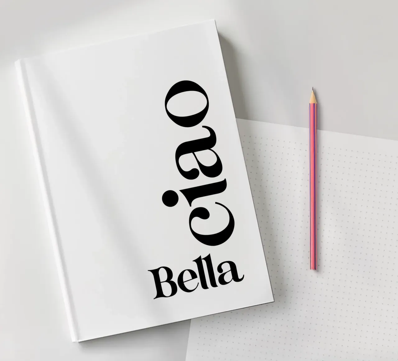 Bella Ciao Simple Modern Minimalist Typography notebook by YV TYPOGRAPHY