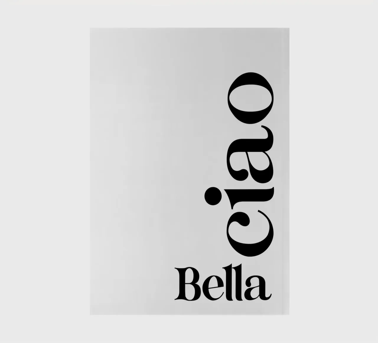 Bella Ciao Simple Modern Minimalist Typography notebook by YV TYPOGRAPHY