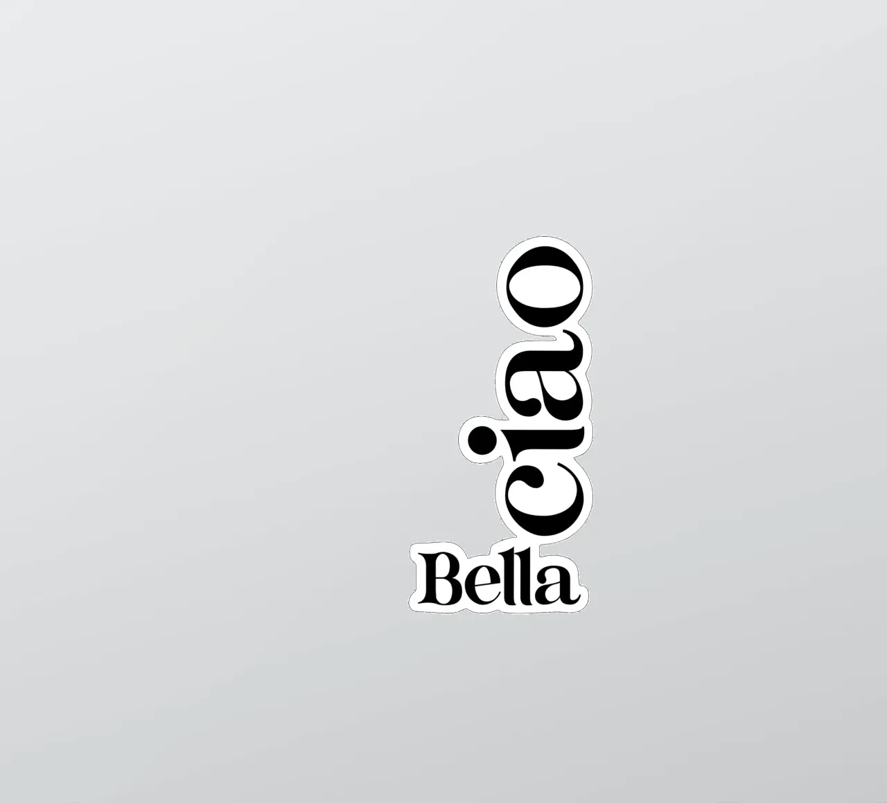 Bella Ciao Tipografia semplice moderna e minimalista adesivo da YV TYPOGRAPHY