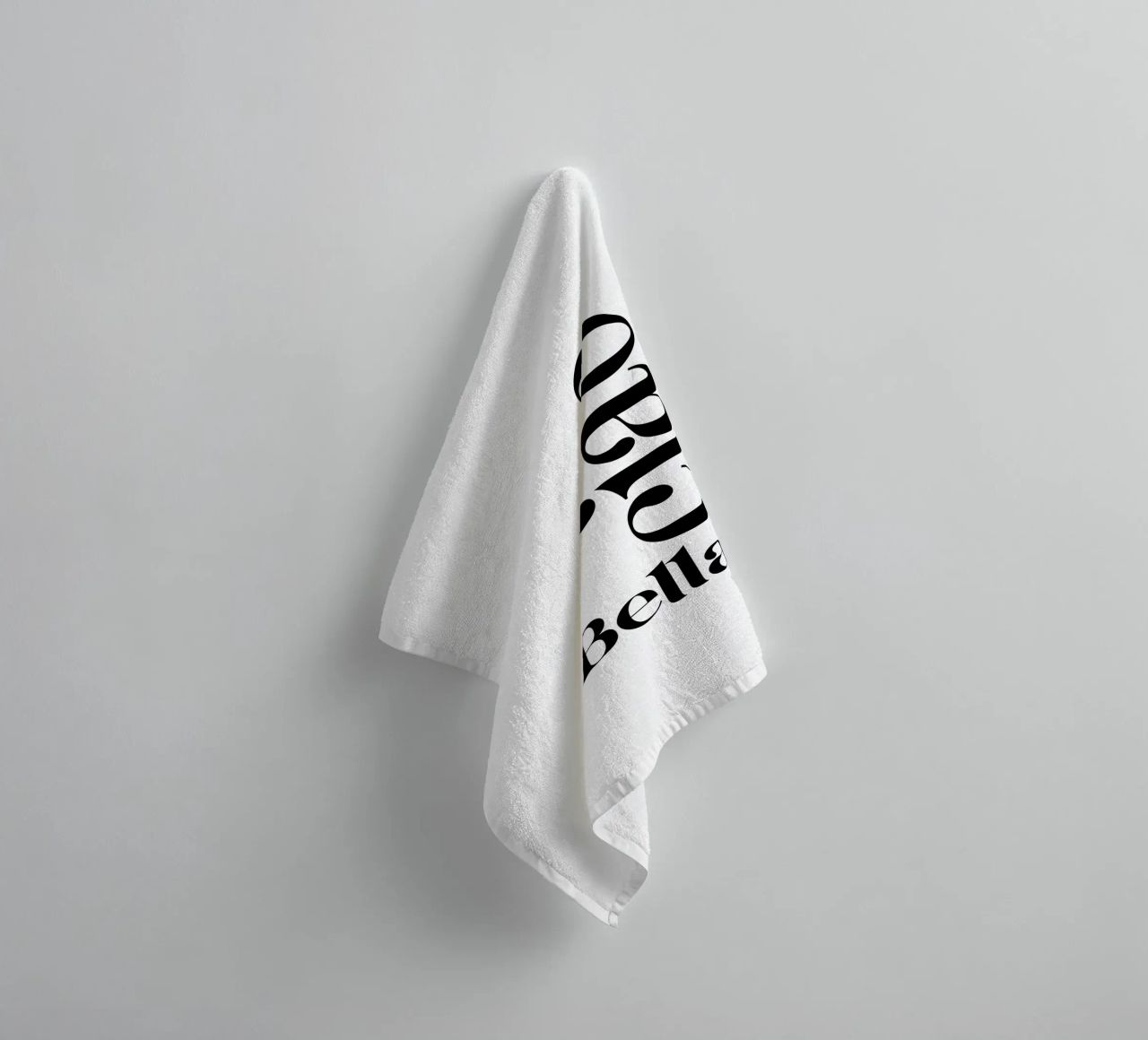 Bella Ciao Simple Modern Minimalist Typography towel by YV TYPOGRAPHY