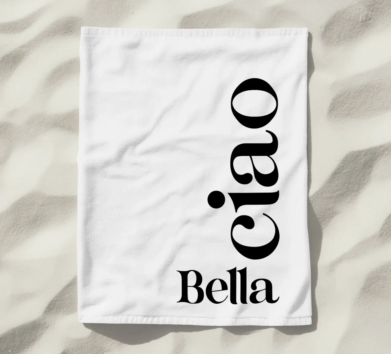 Bella Ciao Tipografia semplice moderna e minimalista telo mare da YV TYPOGRAPHY