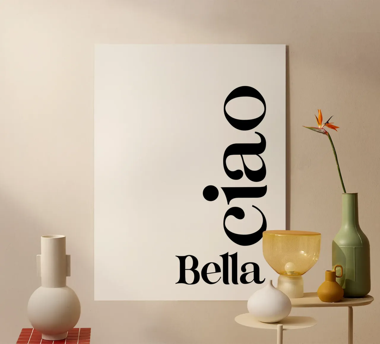 Bella Ciao Tipografia semplice moderna e minimalista plexiglass da YV TYPOGRAPHY
