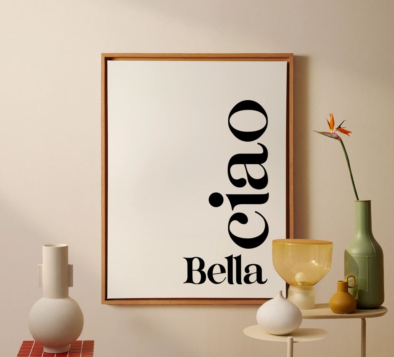 Bella Ciao Simple Modern Minimalist Typography canvas by YV TYPOGRAPHY