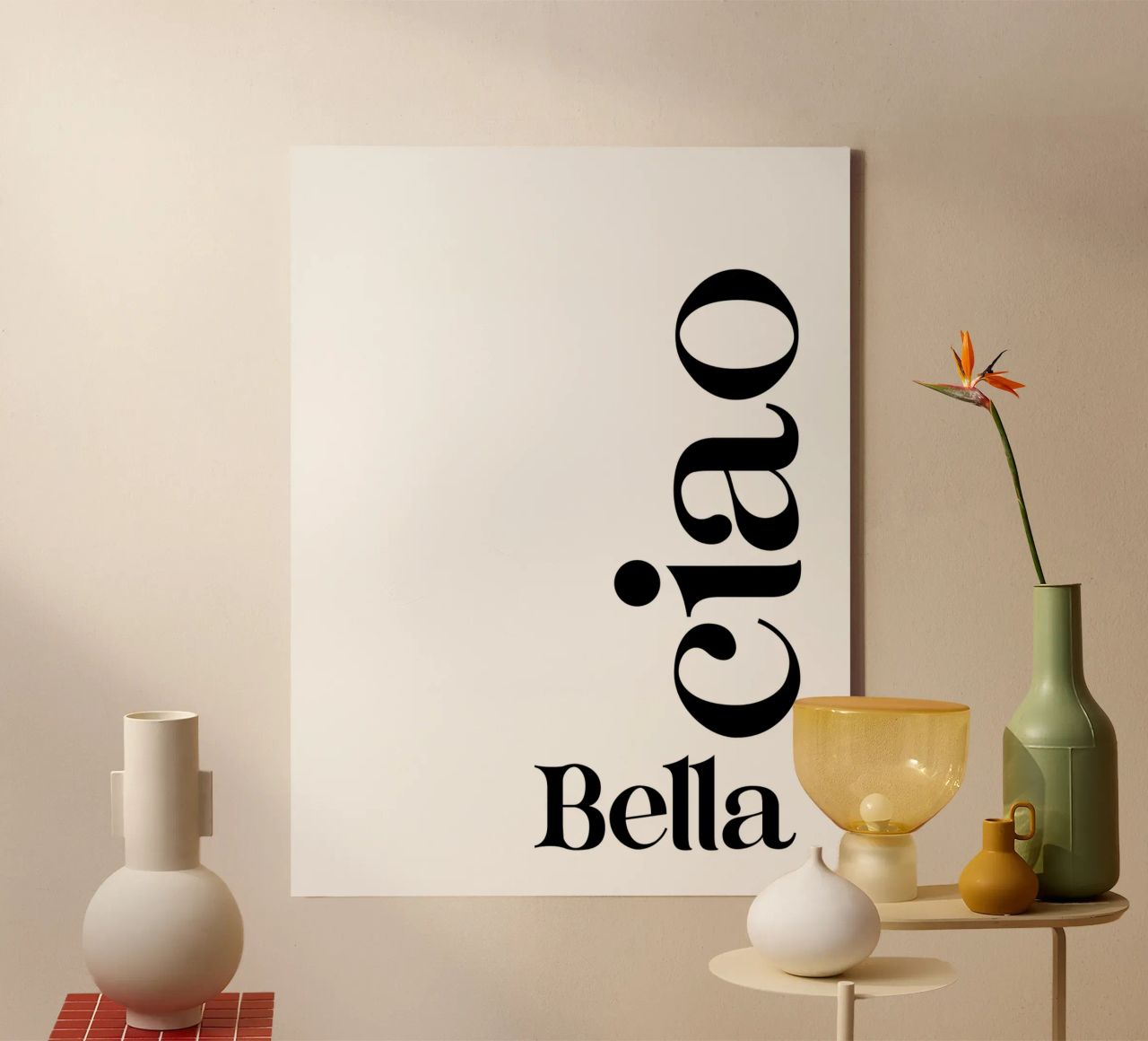 Bella Ciao Simple Modern Minimalist Typography canvas by YV TYPOGRAPHY