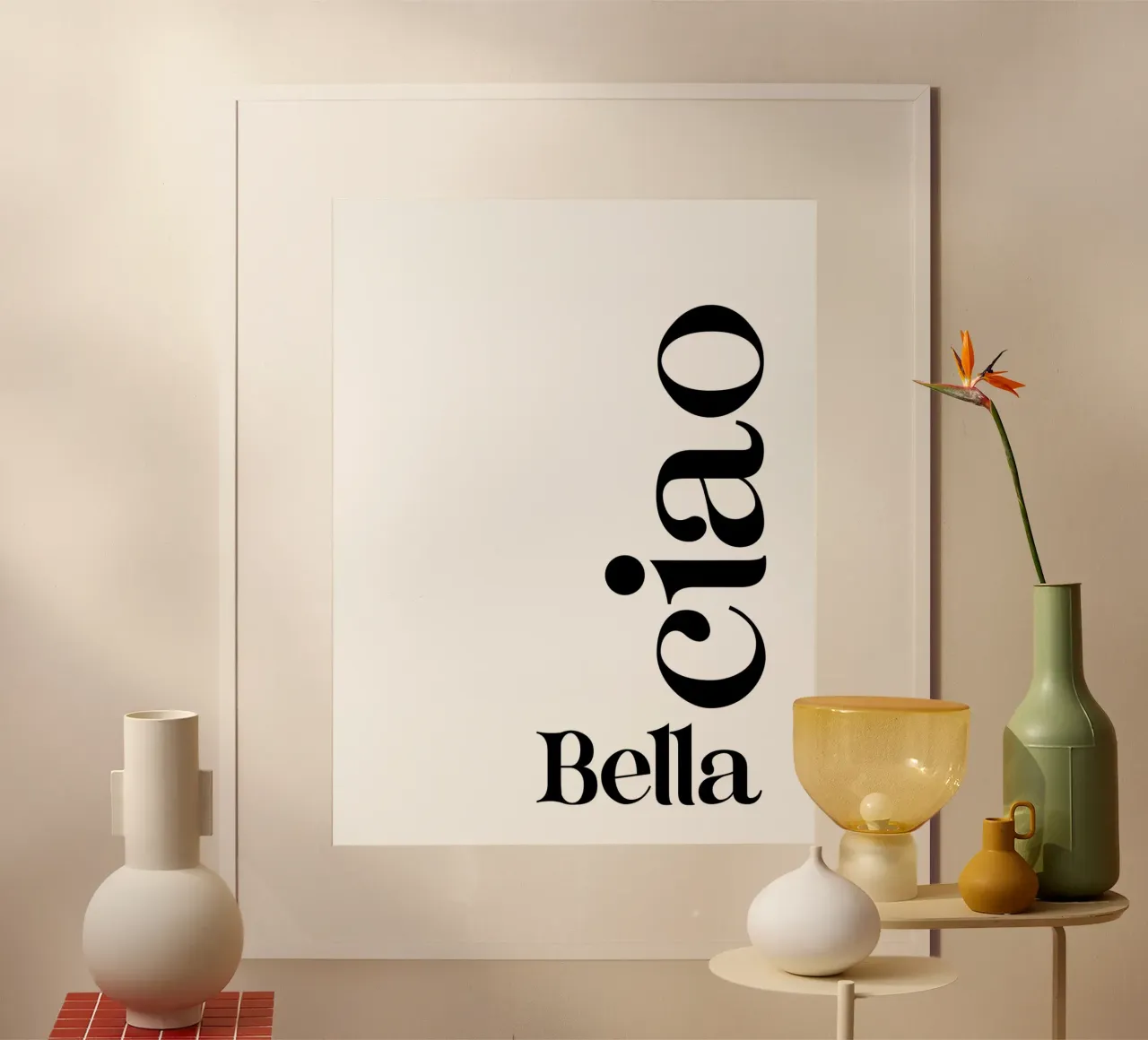 Bella Ciao Simple Modern Minimalist Typography hahnemühle by YV TYPOGRAPHY