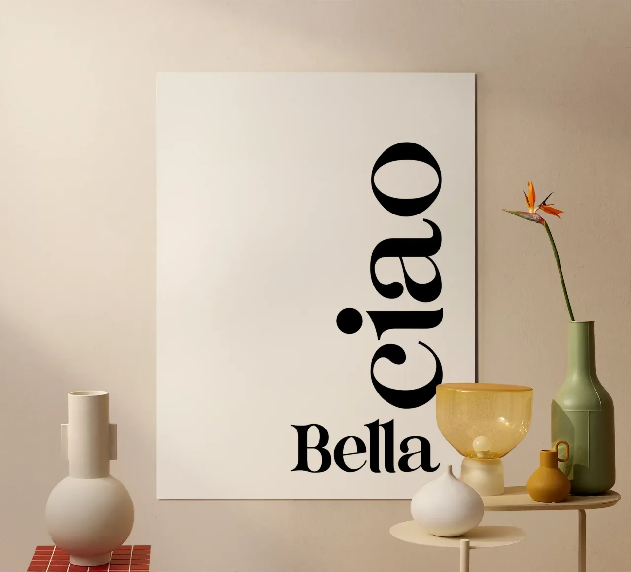 Bella Ciao Simple Modern Minimalist Typography hahnemühle by YV TYPOGRAPHY