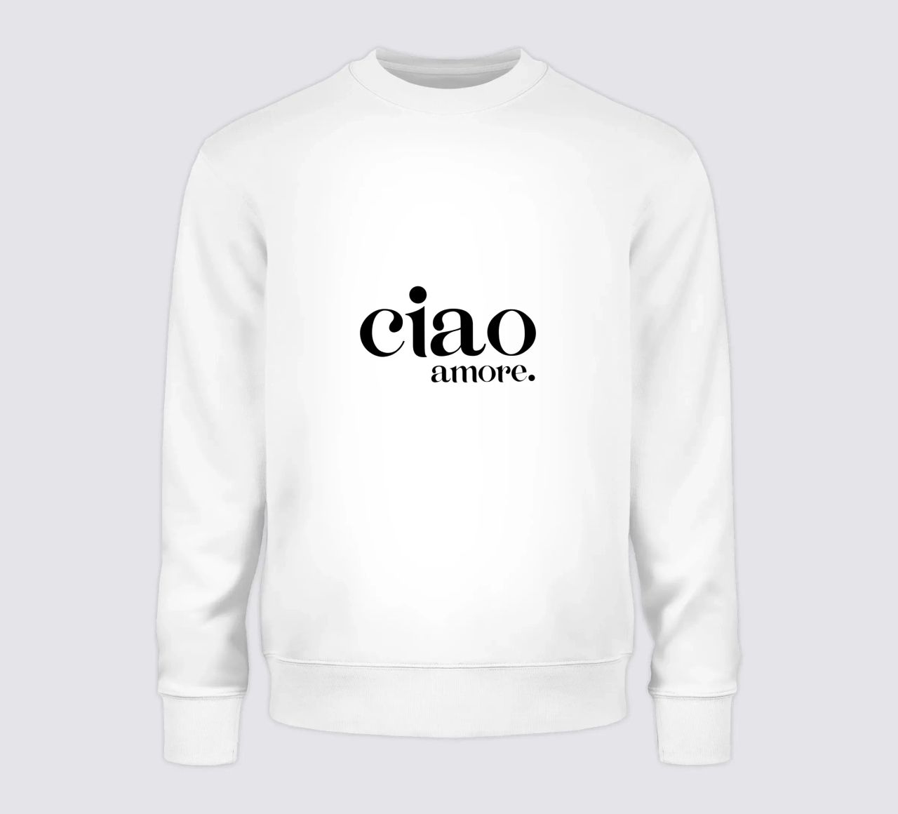 Ciao Amore Tipografia semplice moderna e minimalista felpa da YV TYPOGRAPHY