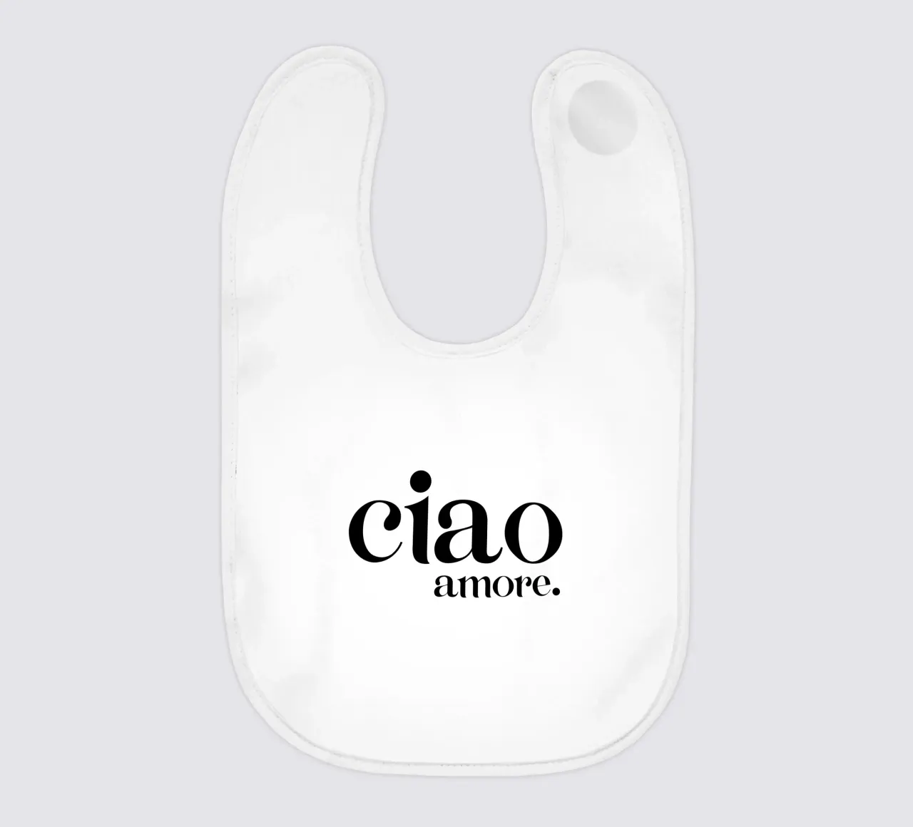 Ciao Amore Typographie simple, moderne et minimaliste bavoir de YV TYPOGRAPHY