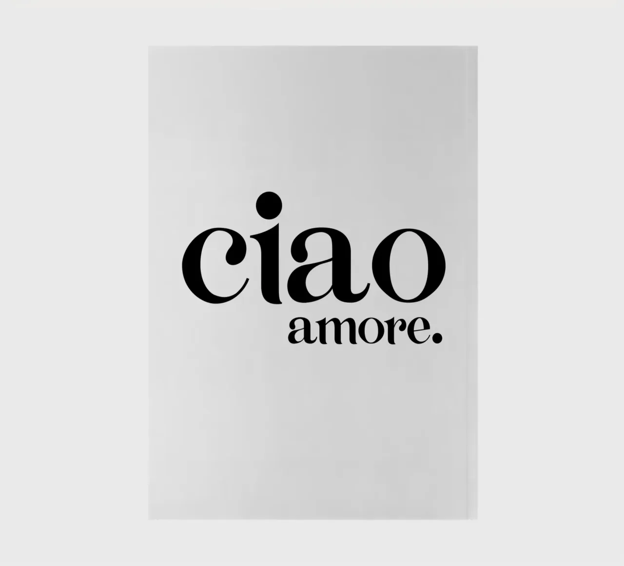 Ciao Amore Simple Modern Minimalist Typography notebook by YV TYPOGRAPHY