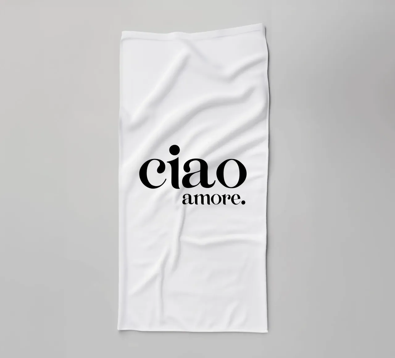 Ciao Amore Typographie simple, moderne et minimaliste serviette de bain de YV TYPOGRAPHY