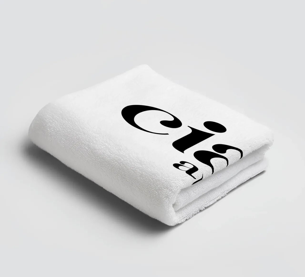 Ciao Amore Typographie simple, moderne et minimaliste serviette de bain de YV TYPOGRAPHY