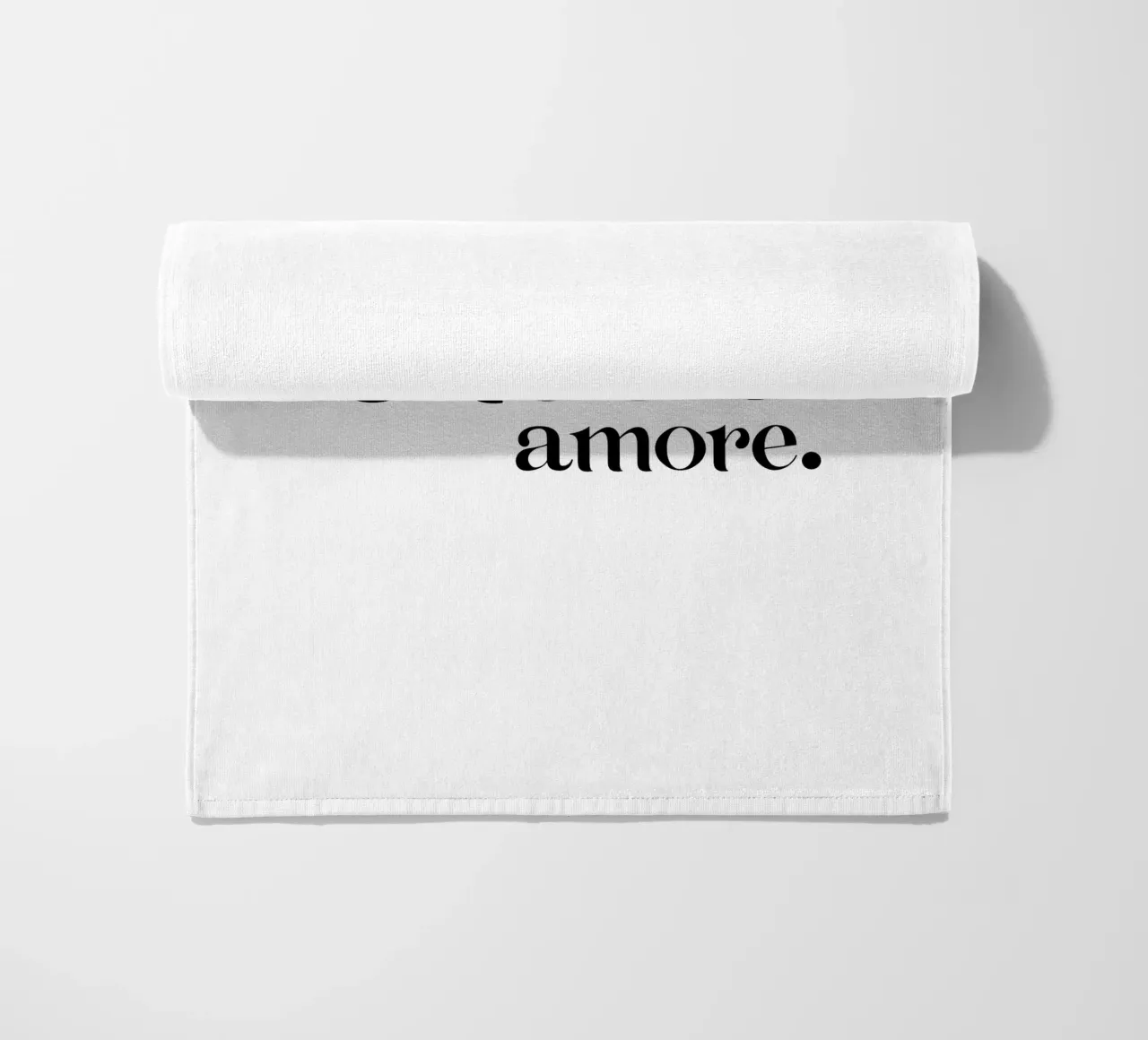 Ciao Amore Simple Modern Minimalist Typography beach towel by YV TYPOGRAPHY