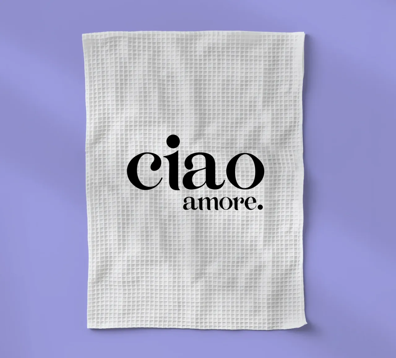 Ciao Amore Simple Modern Minimalist Typography tea towel by YV TYPOGRAPHY