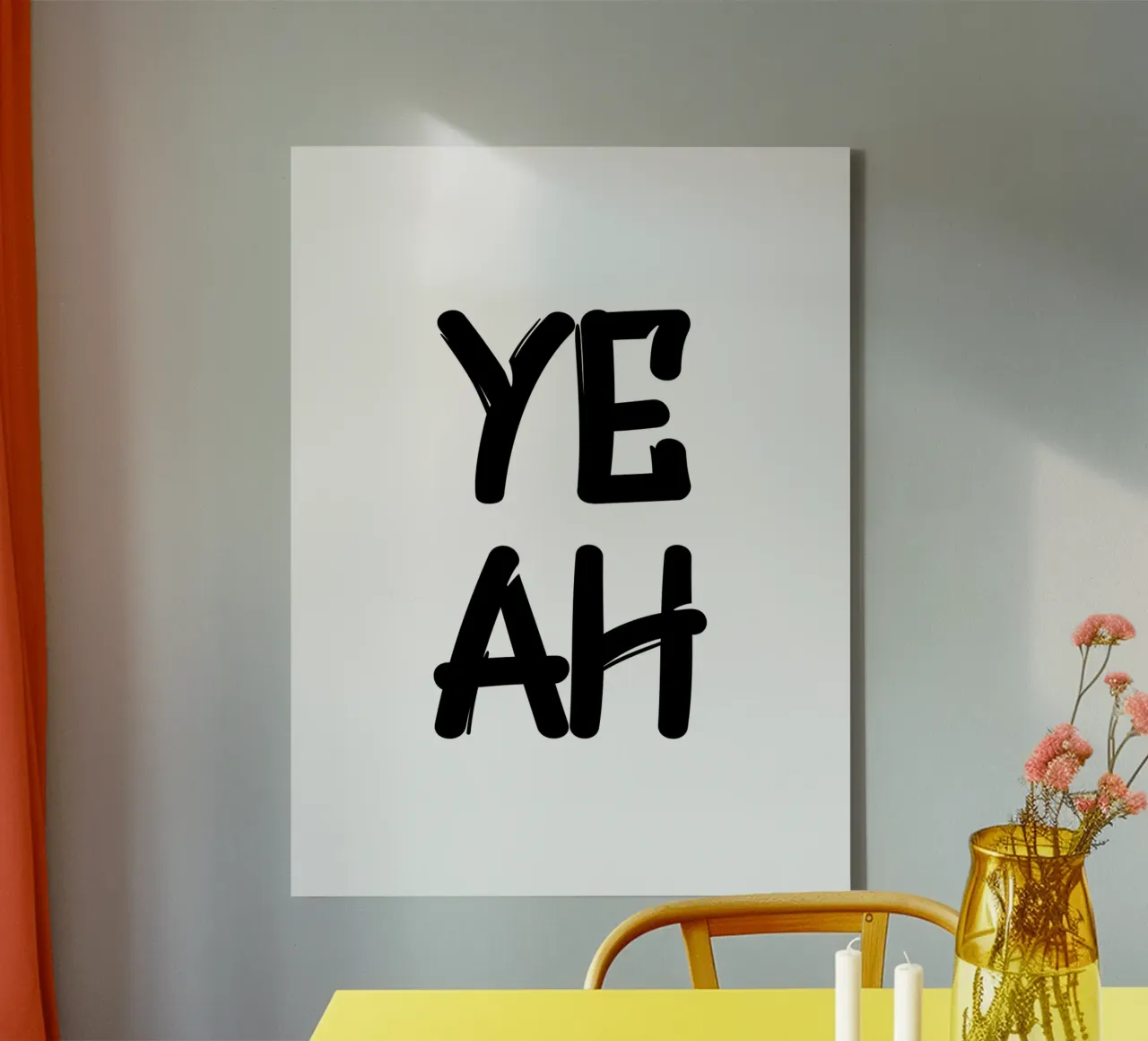 Ye Ah Simple Modern Minimalist Typography canvas by YV TYPOGRAPHY