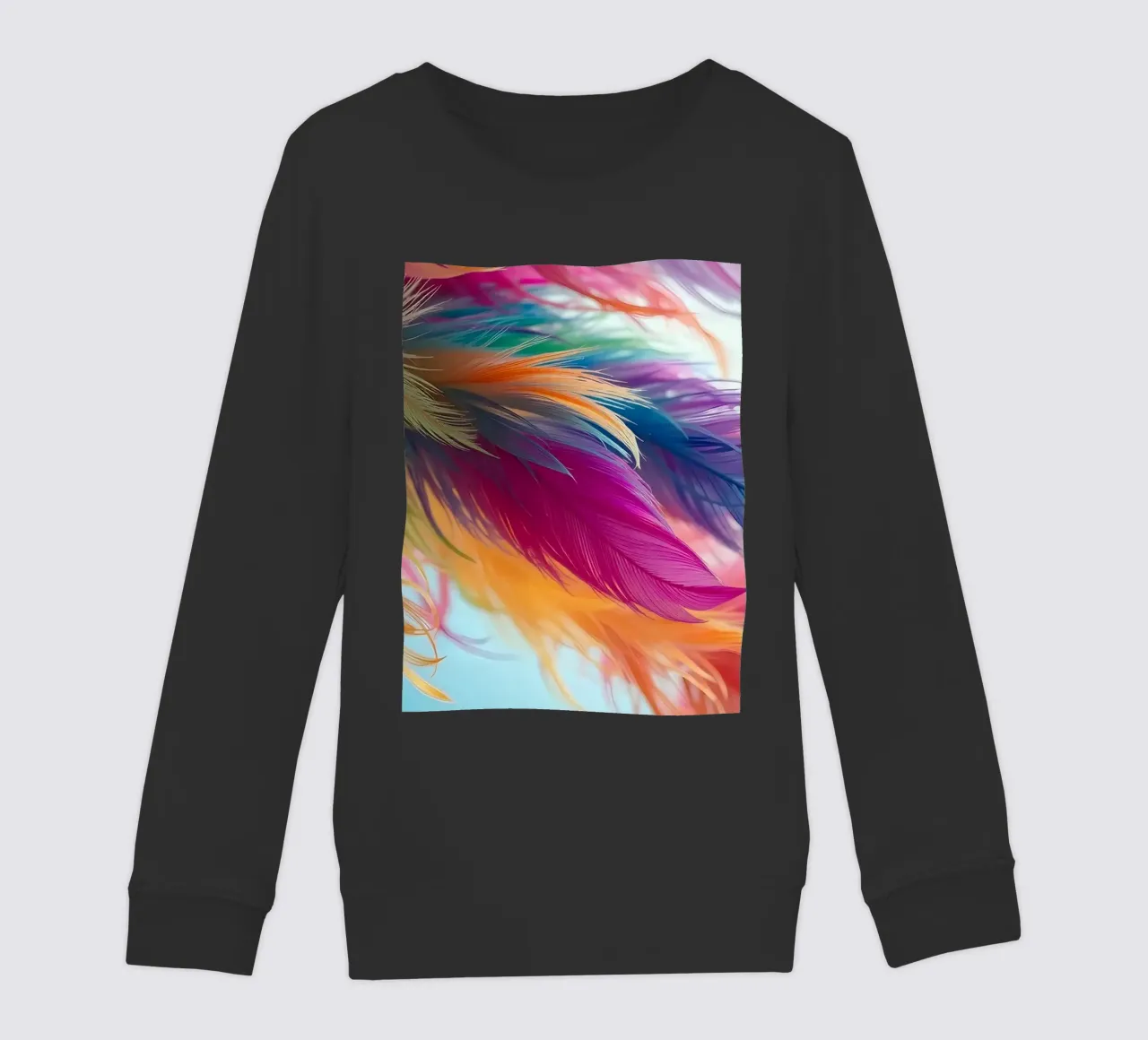 Le piume vibranti mostrano un arcobaleno di colori felpa bambino da DesignDoodle