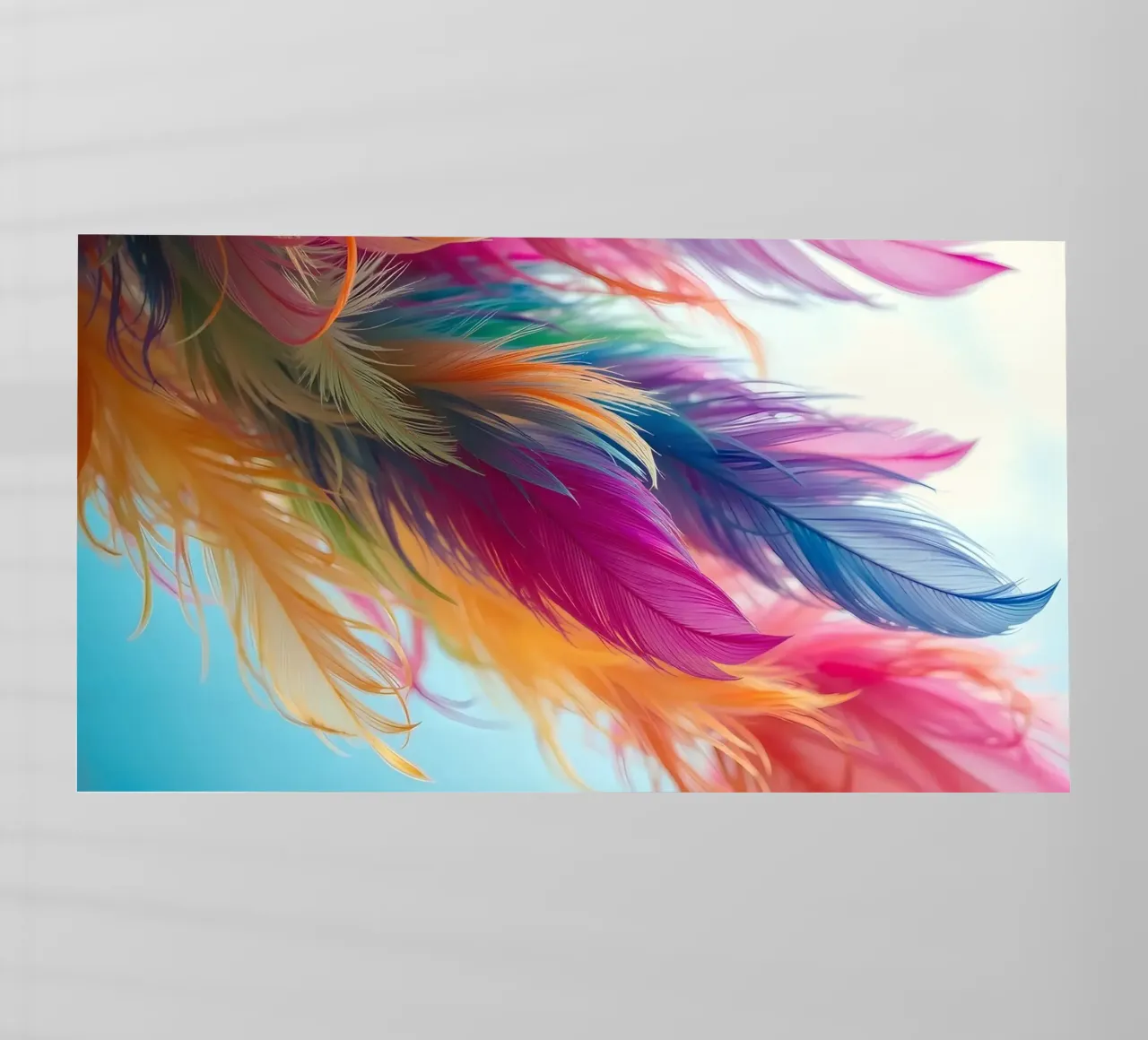 Le piume vibranti mostrano un arcobaleno di colori pellicola backlit da DesignDoodle