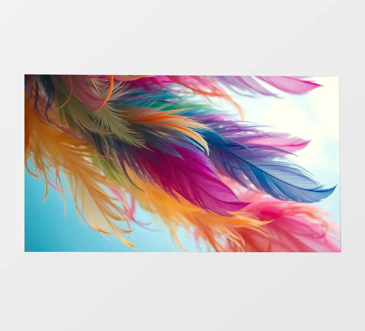 Le piume vibranti mostrano un arcobaleno di colori pellicola backlit da DesignDoodle