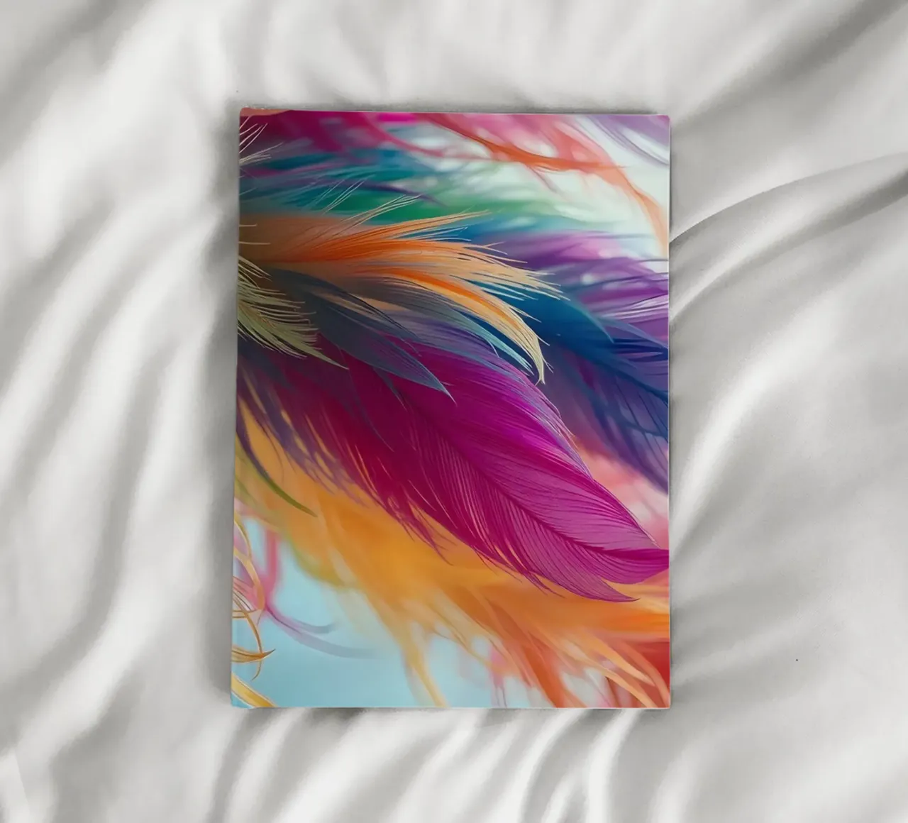 Vibrant feathers display a rainbow of colors diario da DesignDoodle