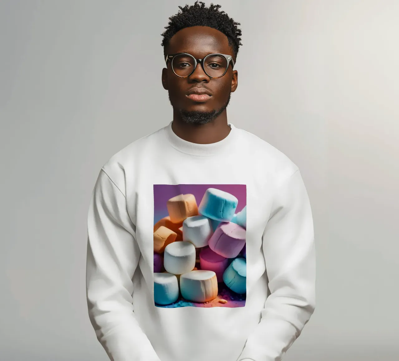 Marshmallow colorati impilati in modo giocoso felpa da DesignDoodle