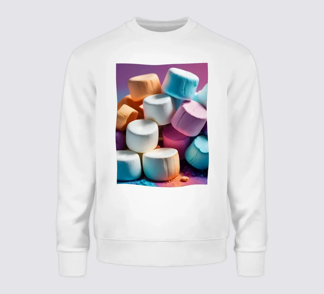 Kleurrijke marshmallows speels gestapeld sweatshirt van DesignDoodle