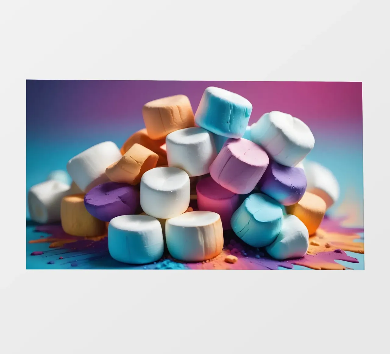 Marshmallow colorati impilati in modo giocoso telo in pvc da DesignDoodle