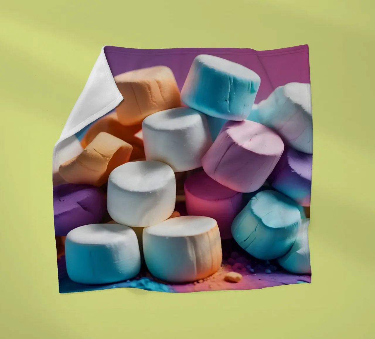 Marshmallow colorati impilati in modo giocoso coperta in pile da DesignDoodle
