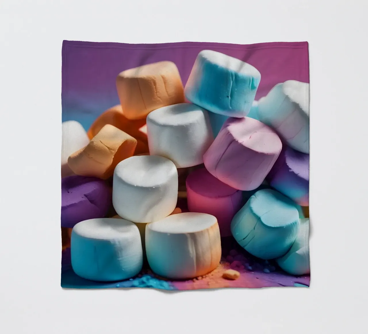 Marshmallow colorati impilati in modo giocoso coperta in pile da DesignDoodle